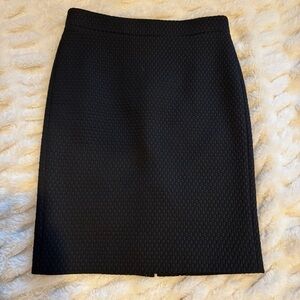J. Crew No. 2 Pencil Skirt in Matelasse Fabric Black Size 4